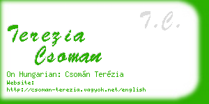 terezia csoman business card